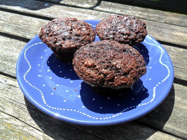 Triplacsokis-diós muffin
